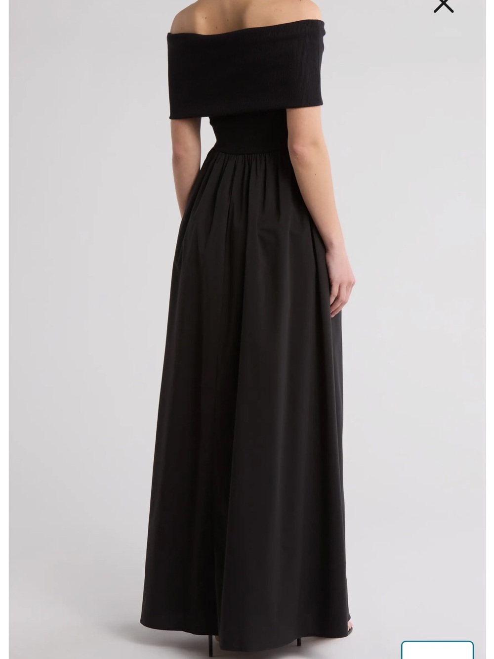 Monet Off-the-Shoulder Mixed
Media Maxi Dress - Picture 2 of 9